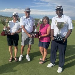 2025 Club Champions - Celina Lam, John Russell, Carmen Eloschuk, Shiro Mani